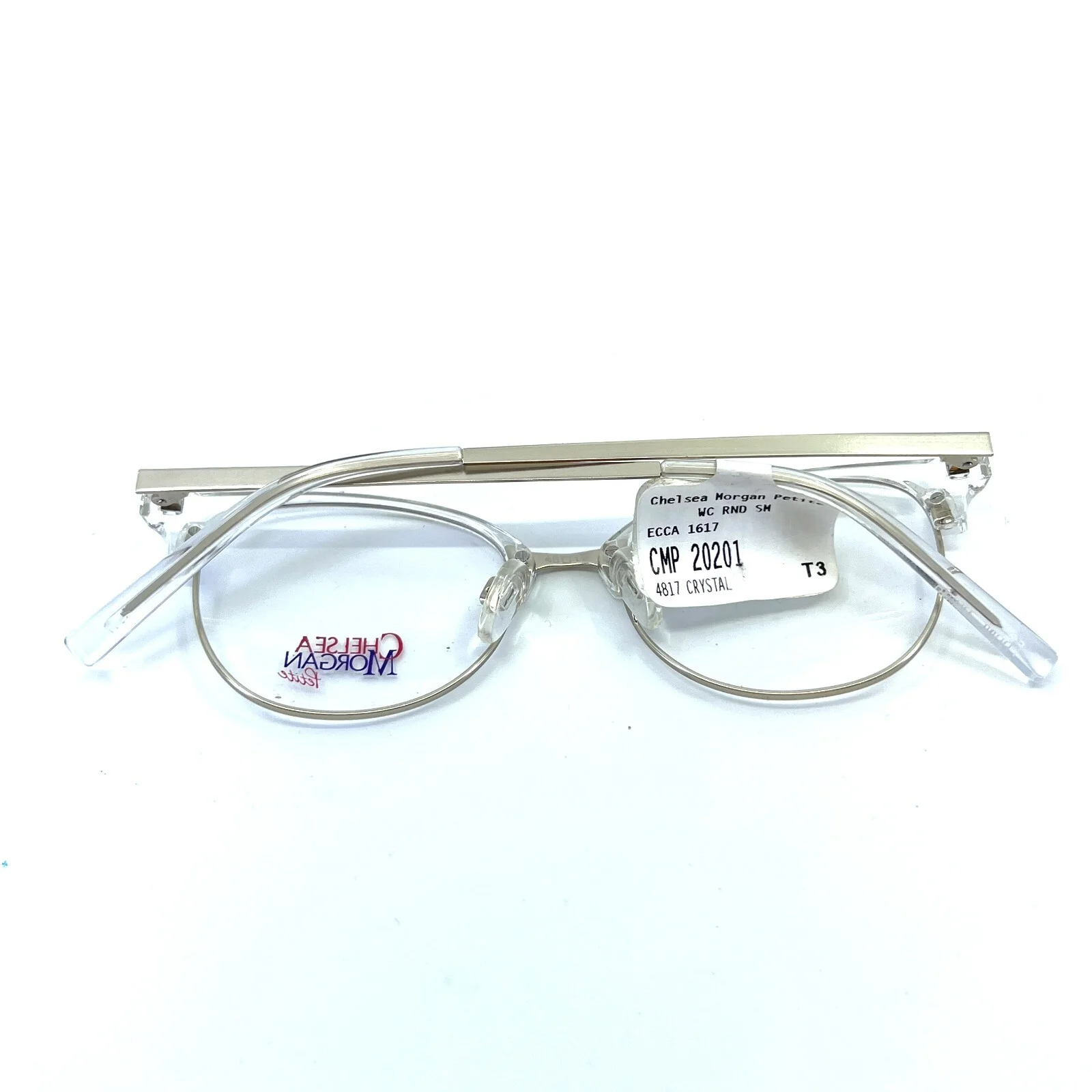 Chelsea Morgan Petite CMP 20201 Crystal Eyeglasses Frames clear 48-17-140 a7 2