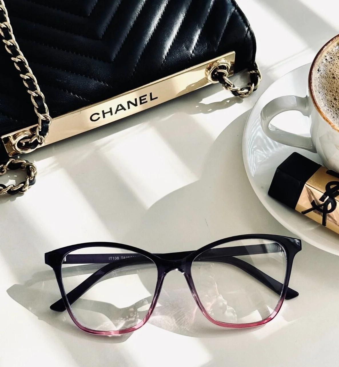 JOLENE Women Eyeglasses CAT EYE Clear Lens Shadz Glasses Oversized GAFAS insta