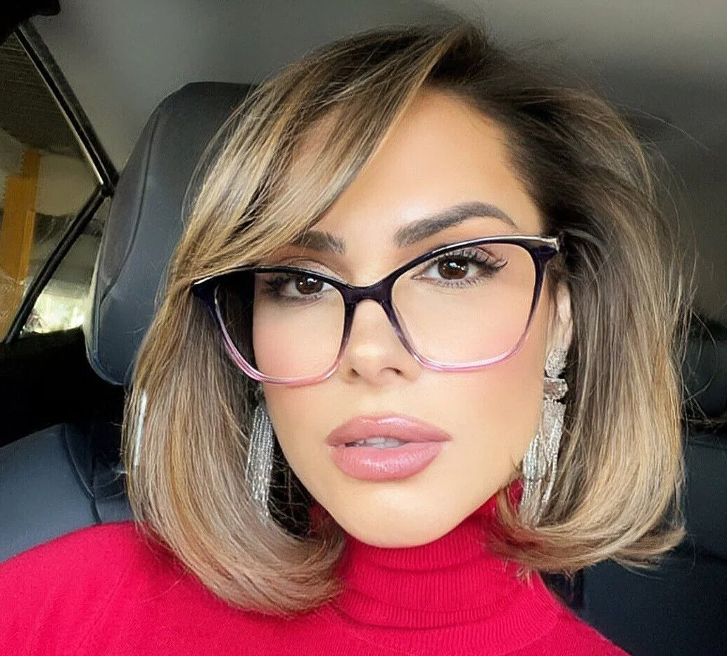 JOLENE Women Eyeglasses CAT EYE Clear Lens Shadz Glasses Oversized GAFAS insta 4