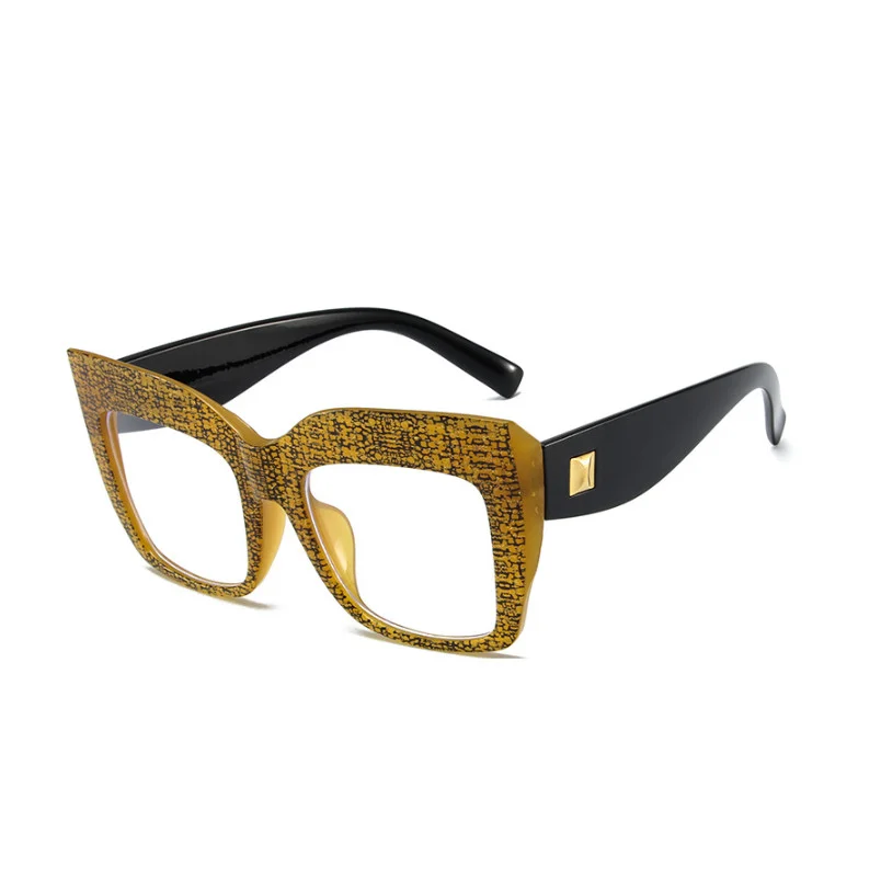 Oversize Anti Blue Light Eyeglasses For Women Clear Lens Retro Glasses Frames